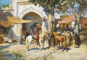 Árabe Painting - DANS LE SOUK ALGER Frederick Arthur Bridgman Árabe